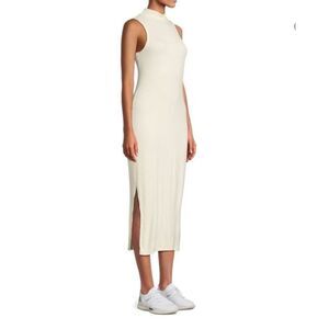 $125 beyond yoga Well Traveled Rib-Knit Mockneck Midi Dress size large